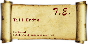 Till Endre névjegykártya