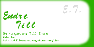 endre till business card